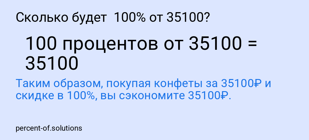 Сколько будет  100% от 35100?