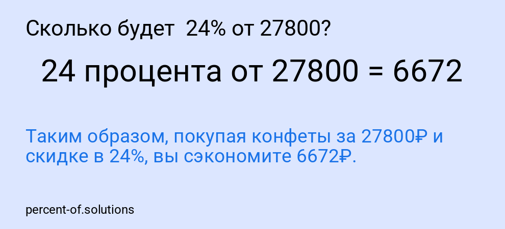 Сколько будет  24% от 27800?