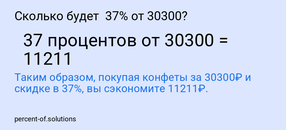 Сколько будет  37% от 30300?