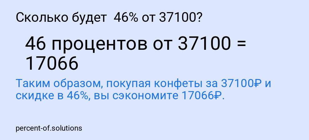 Сколько будет  46% от 37100?