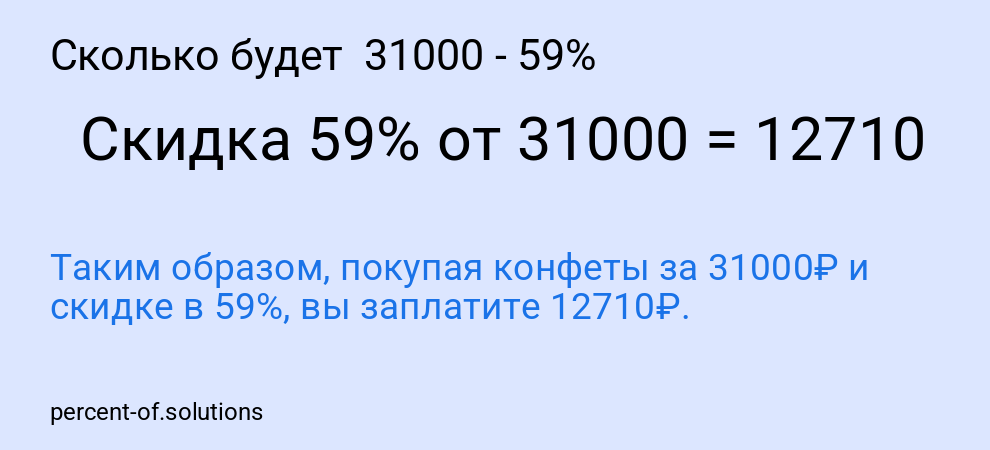 Сколько будет  31000 - 59%