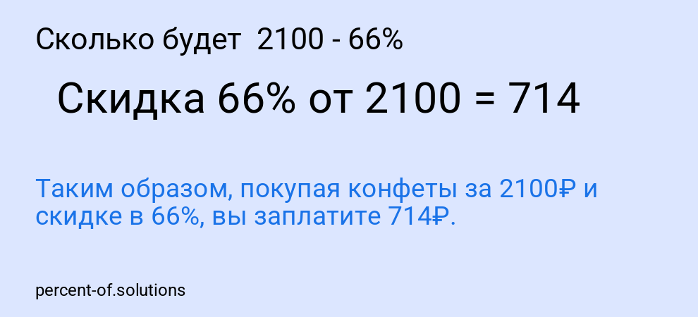 Сколько будет  2100 - 66%