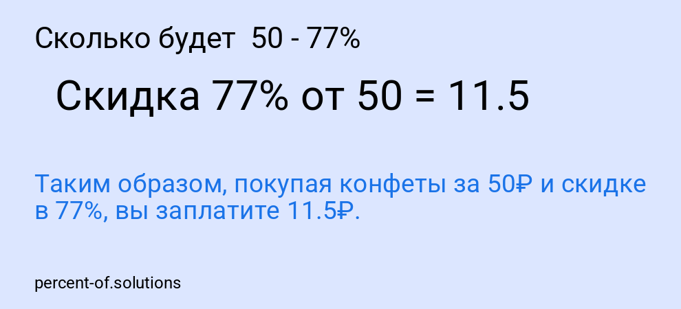 Сколько будет  50 - 77%