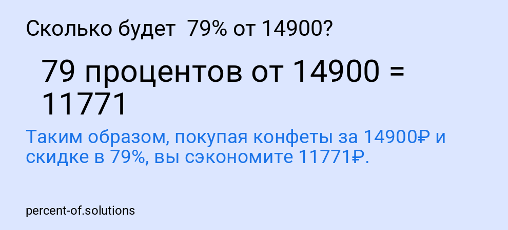 Сколько будет  79% от 14900?