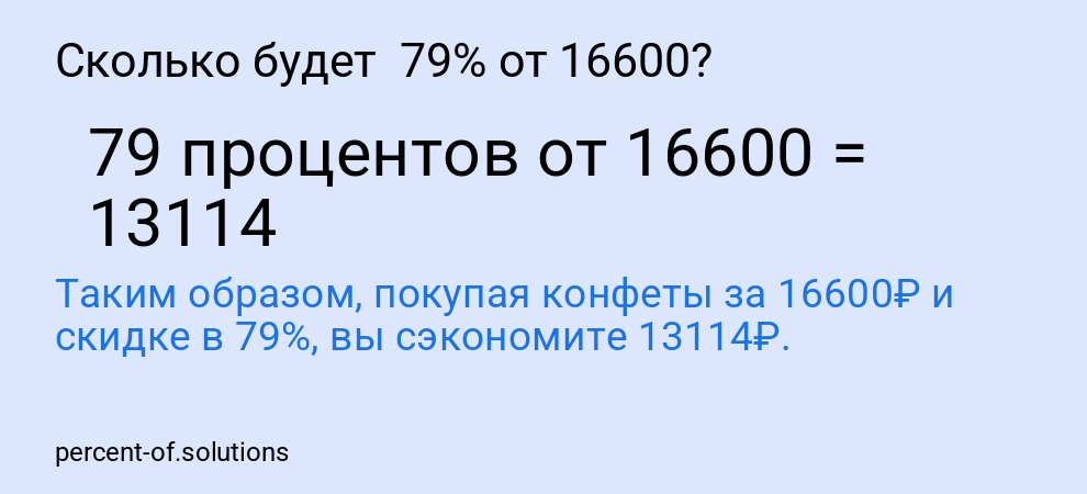 Сколько будет  79% от 16600?