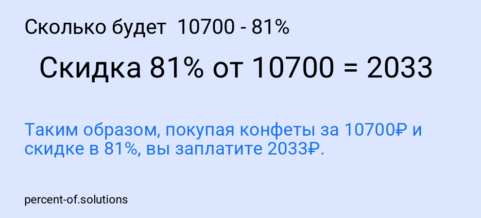Сколько будет 10700 - 81%