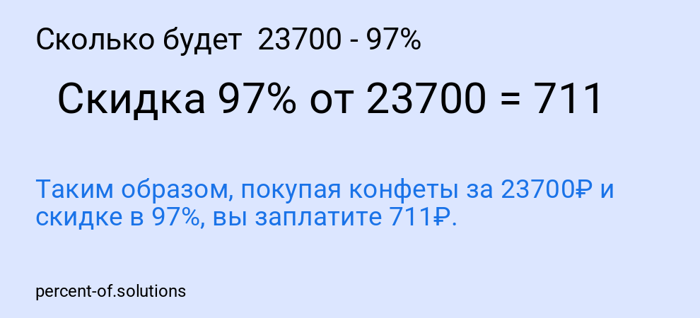 Сколько будет  23700 - 97%